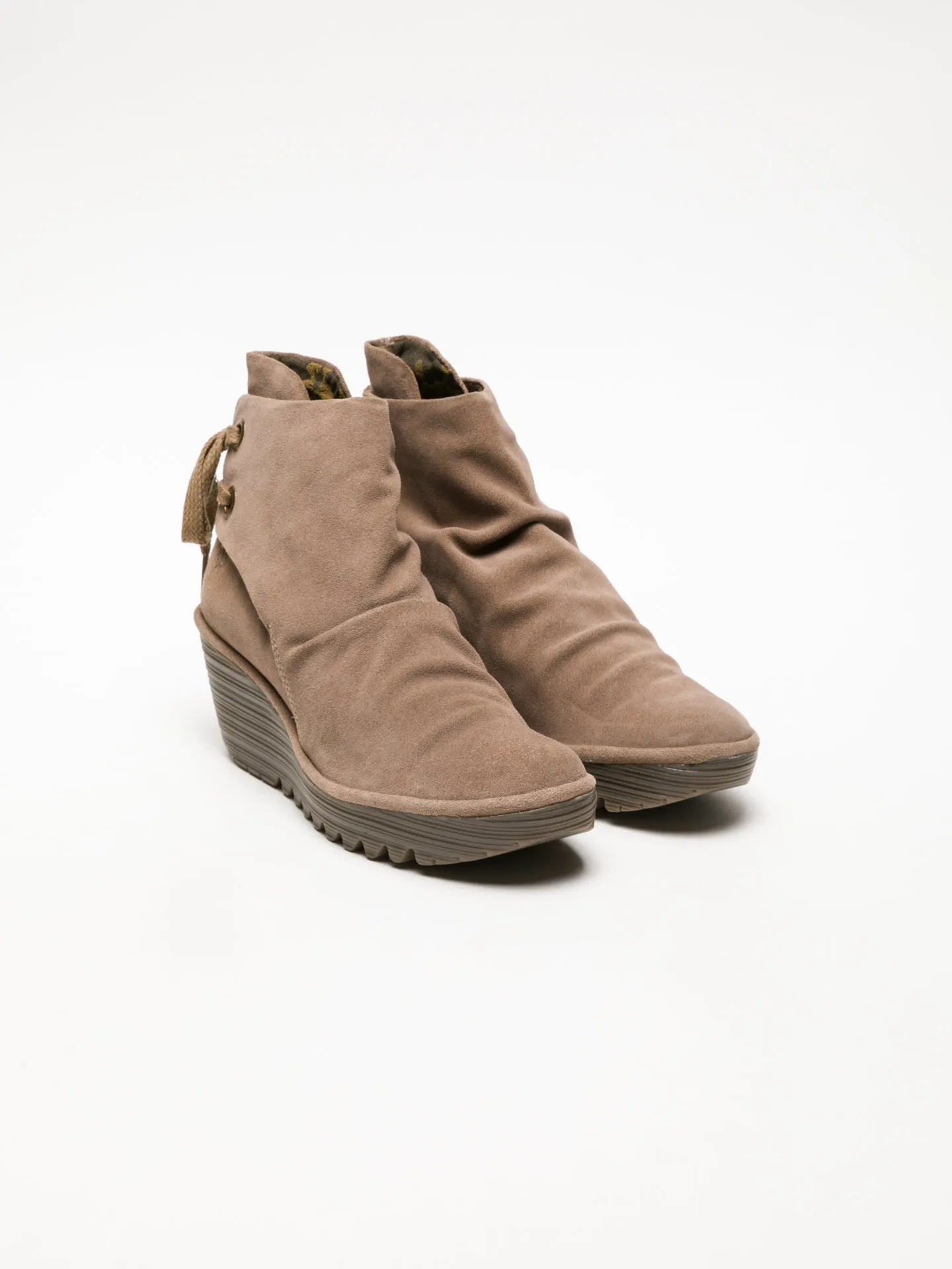 Tan Wedge Ankle Boots