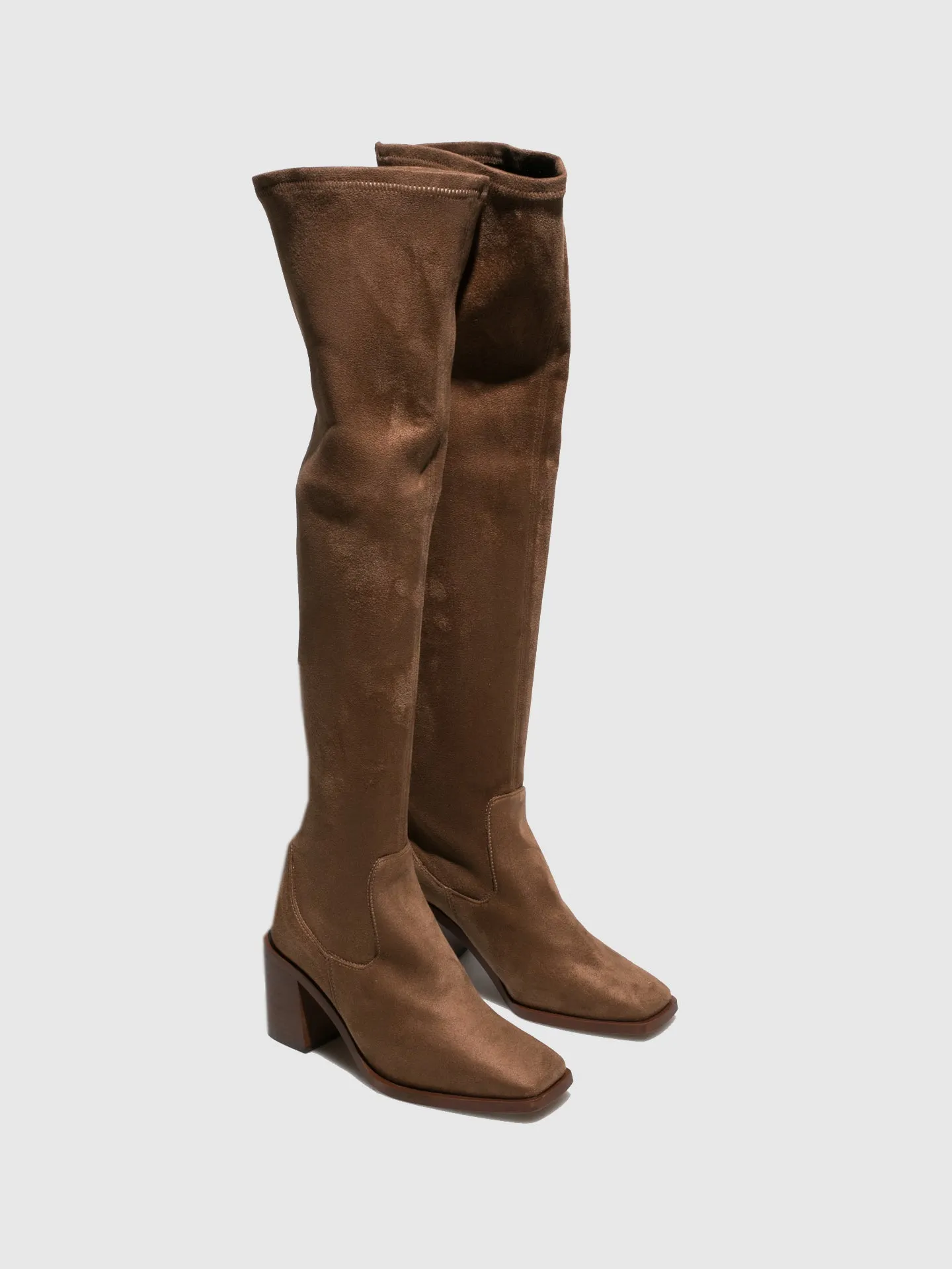 Taupe Knee-High Boots