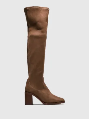 Taupe Knee-High Boots