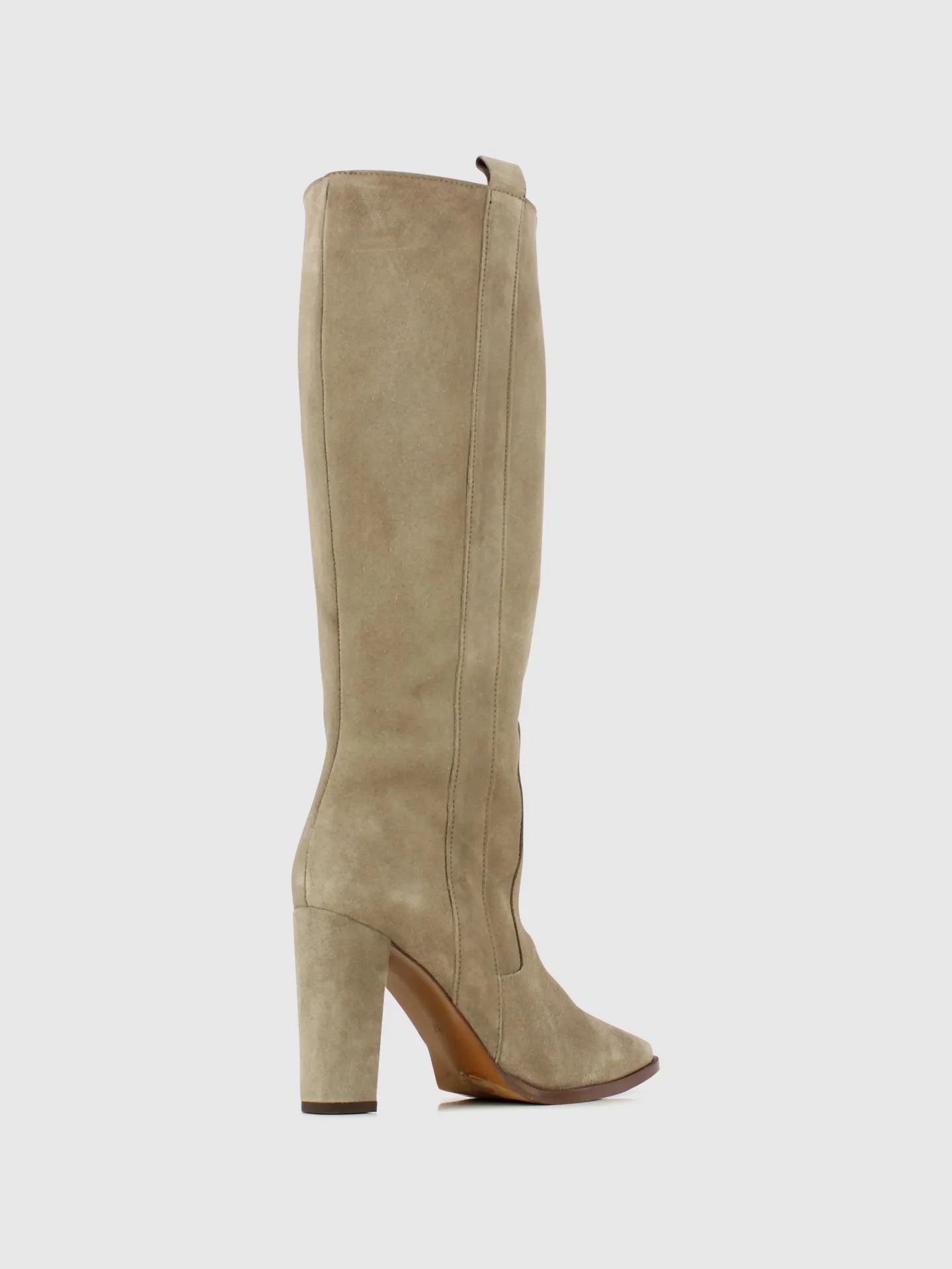 Taupe Zip Up Boots