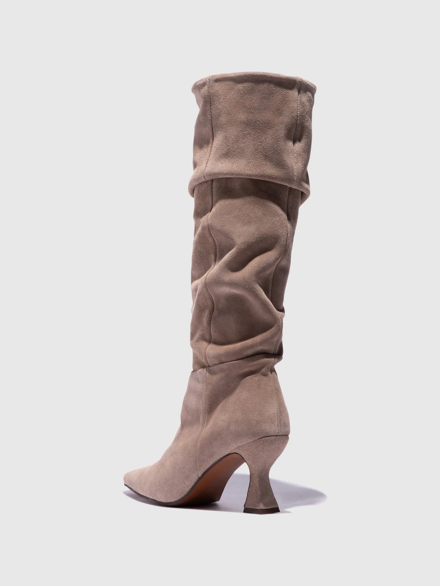 Taupe Zip Up Boots