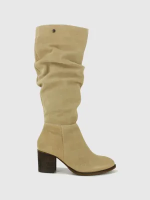 Taupe Zip Up Boots