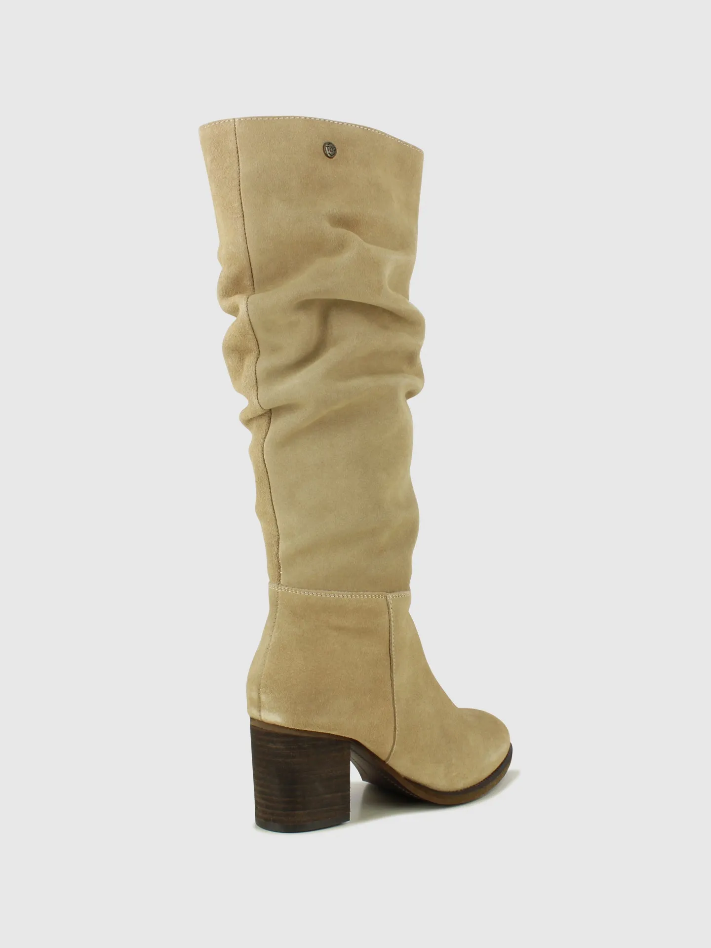 Taupe Zip Up Boots
