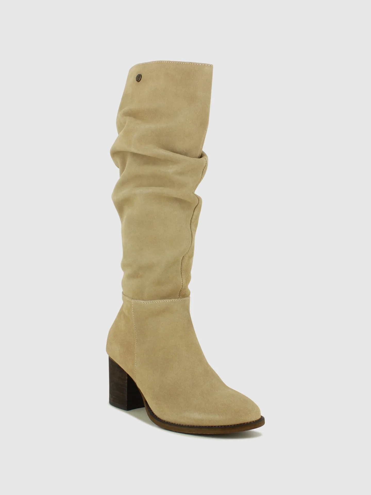Taupe Zip Up Boots