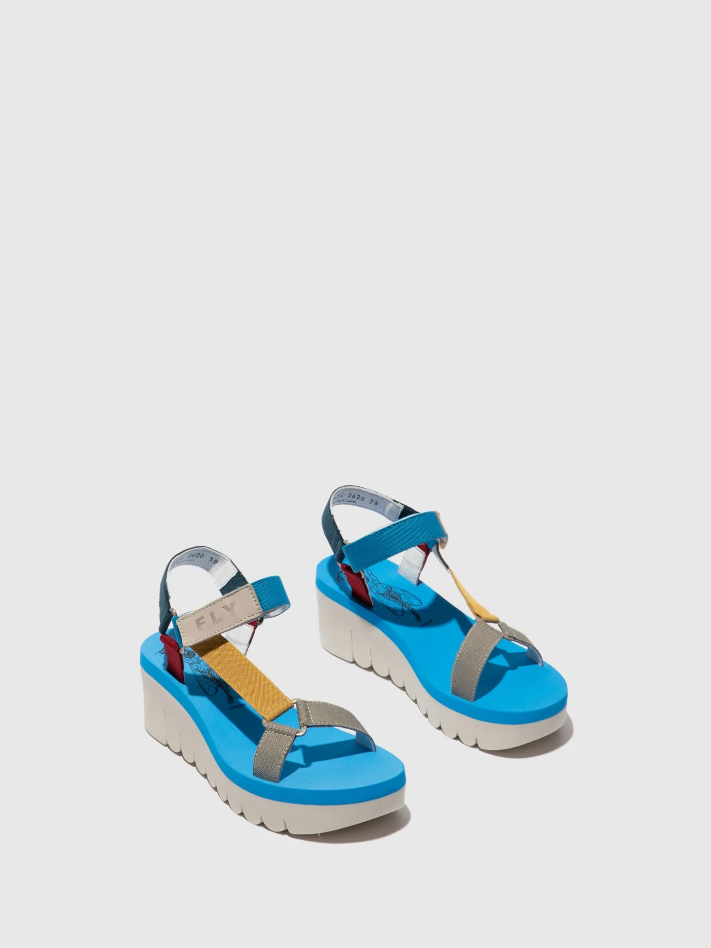 Velcro Sandals YEFA726FLY CUPIDO MULTI (AZURE)