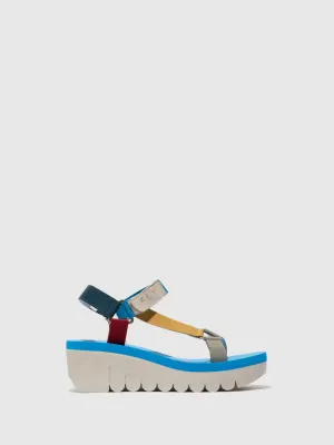 Velcro Sandals YEFA726FLY CUPIDO MULTI (AZURE)