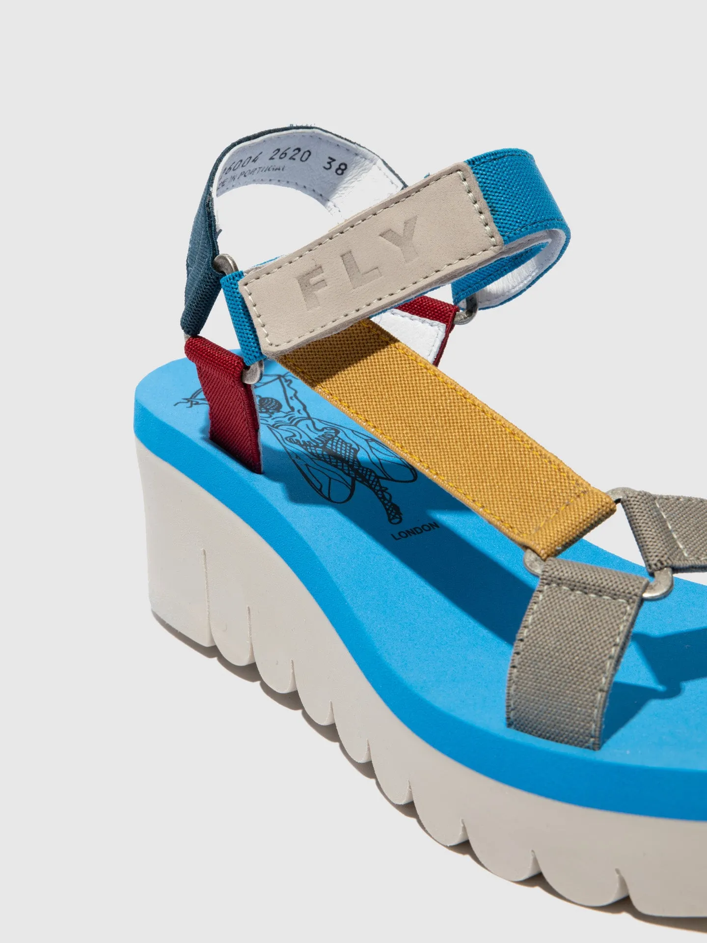 Velcro Sandals YEFA726FLY CUPIDO MULTI (AZURE)