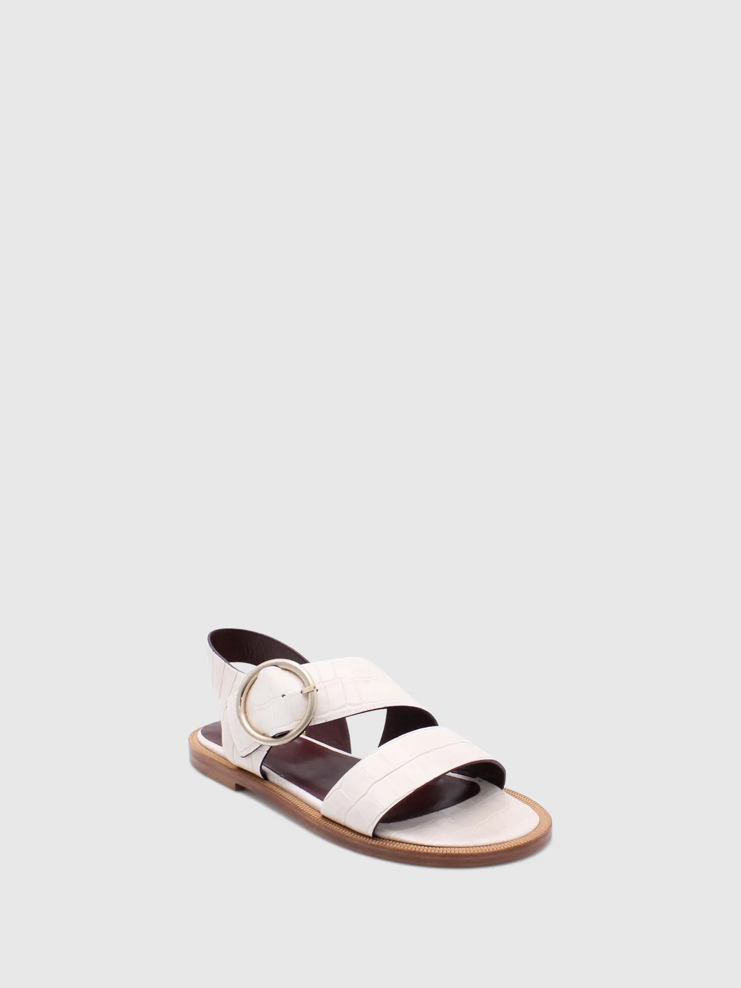 White Crossover Sandals