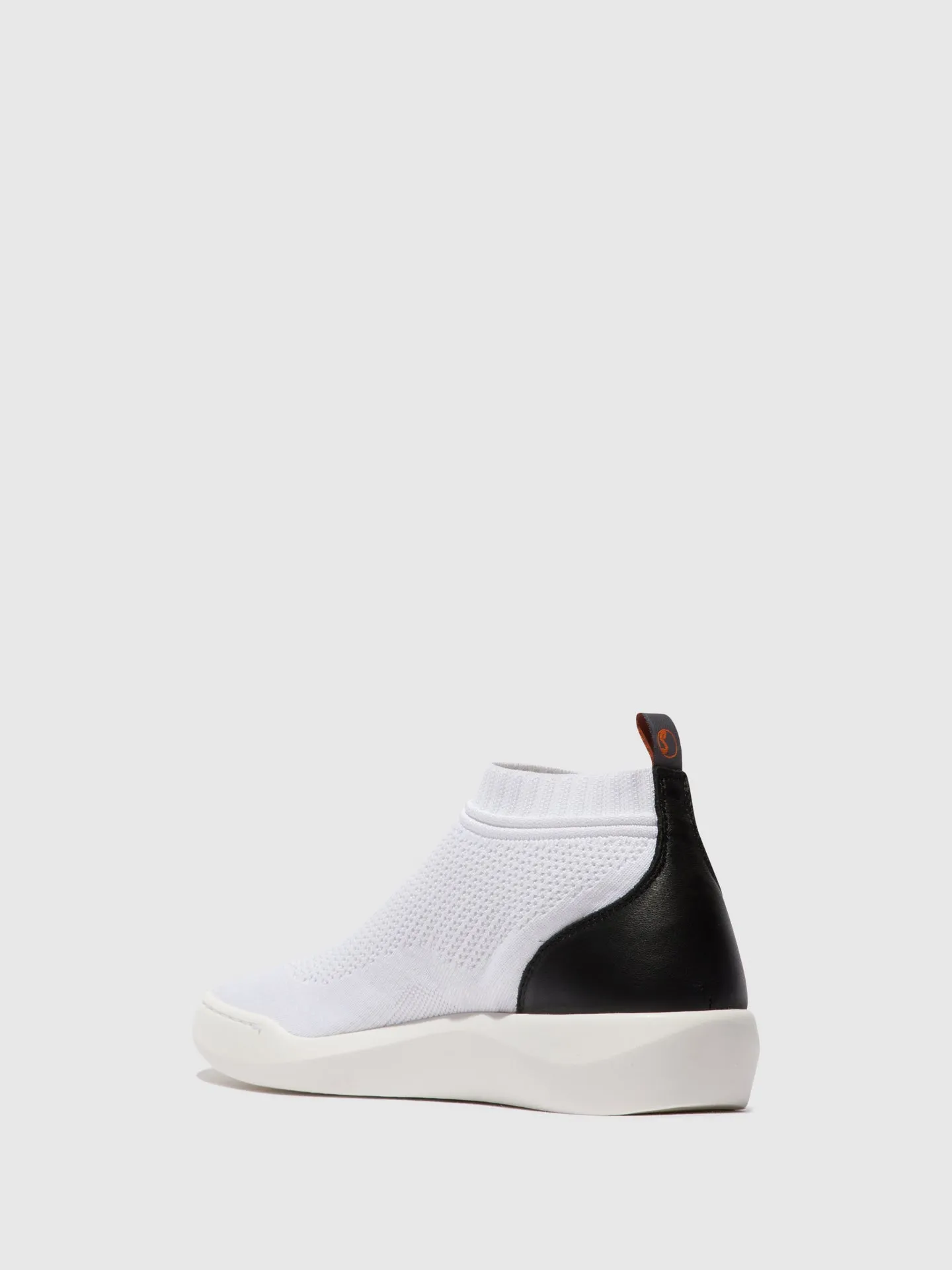 White Elasticated Ankle Boots