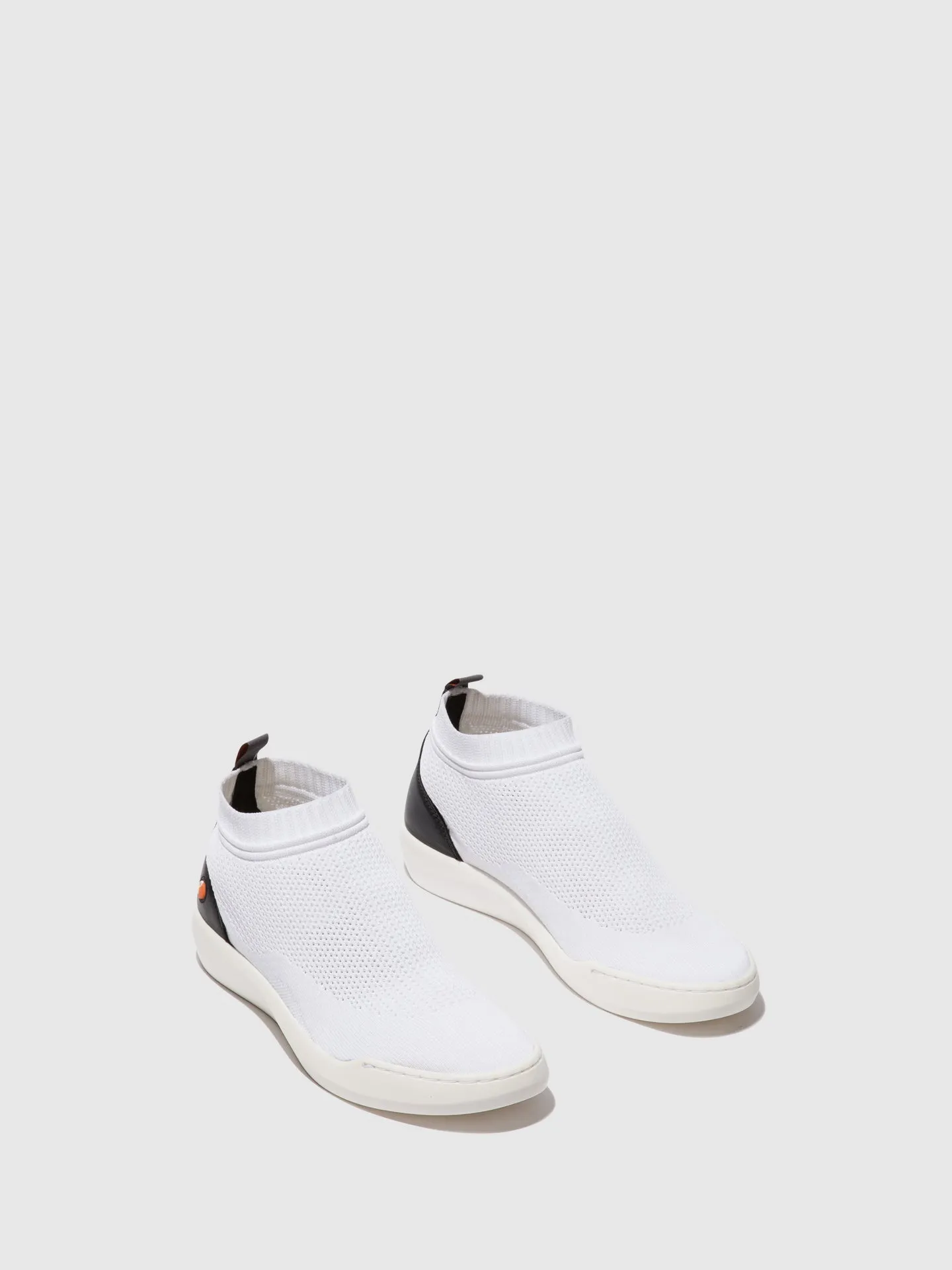 White Elasticated Ankle Boots