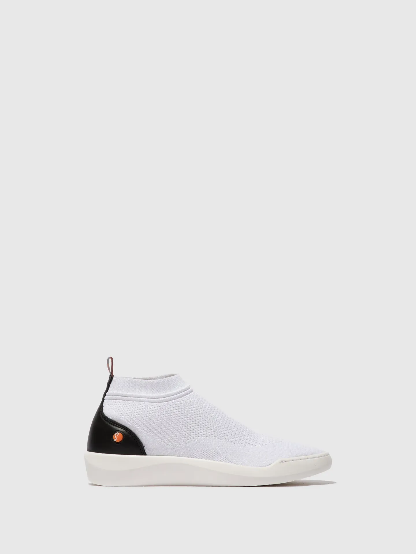 White Elasticated Ankle Boots