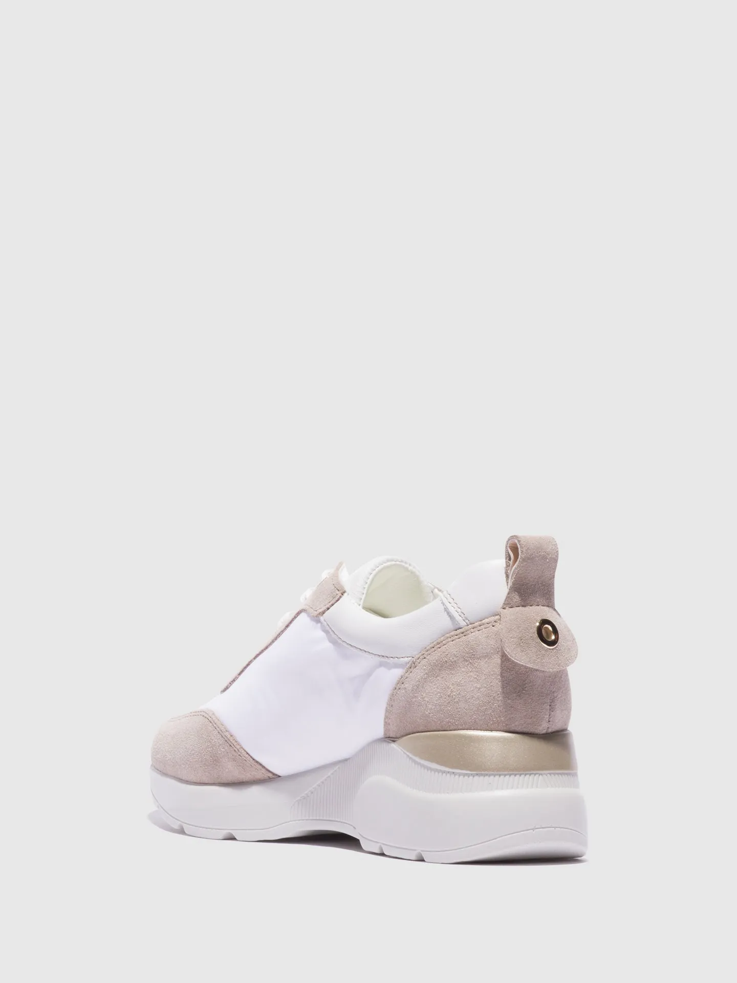 White Lace-up Trainers