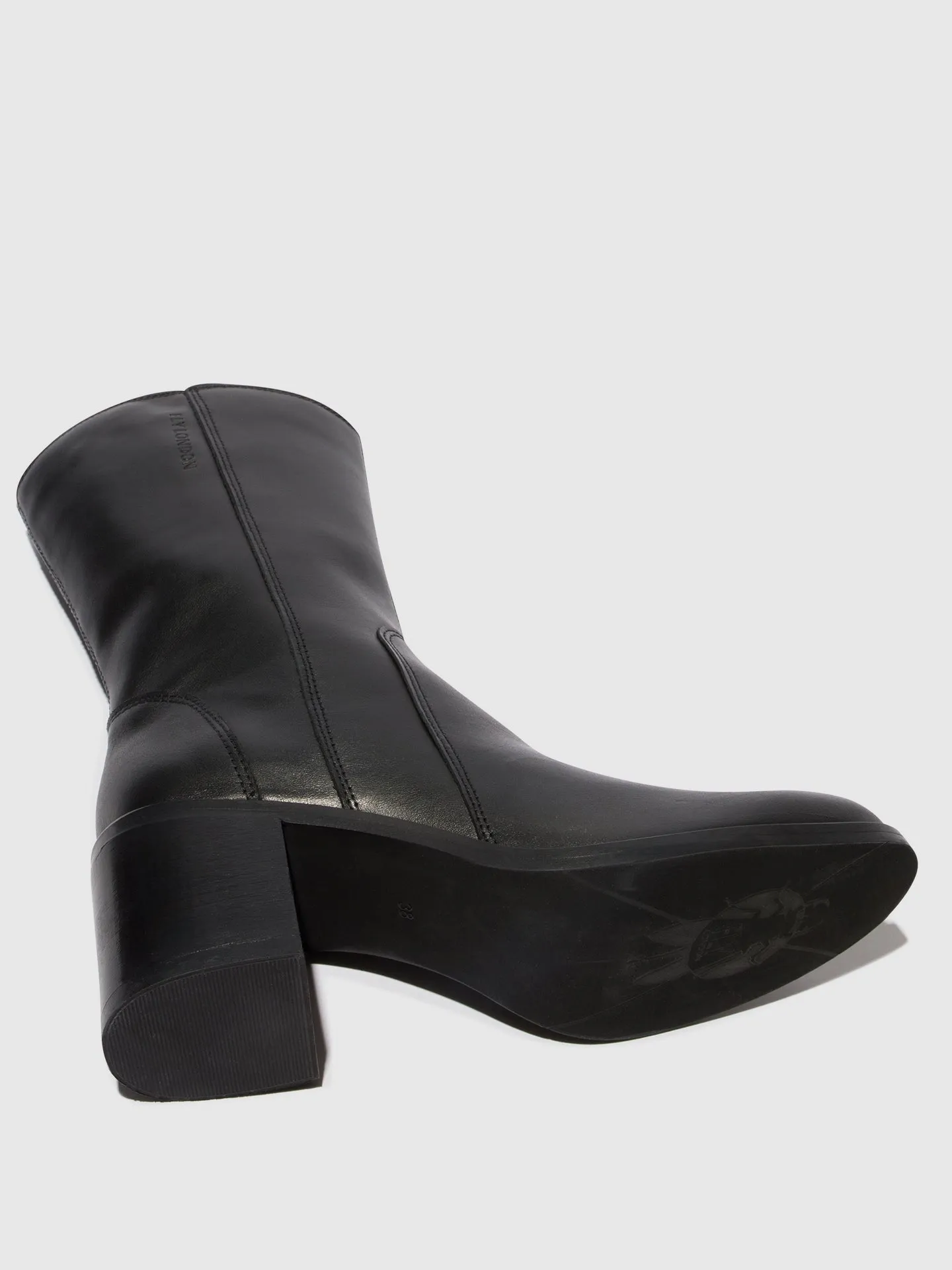 Zip Up Ankle Boots ASTA914FLY BLACK