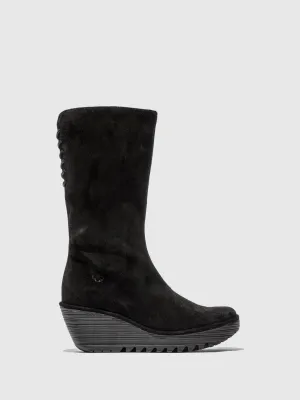 Zip Up Boots YUMU321FLY OILSUEDE BLACK