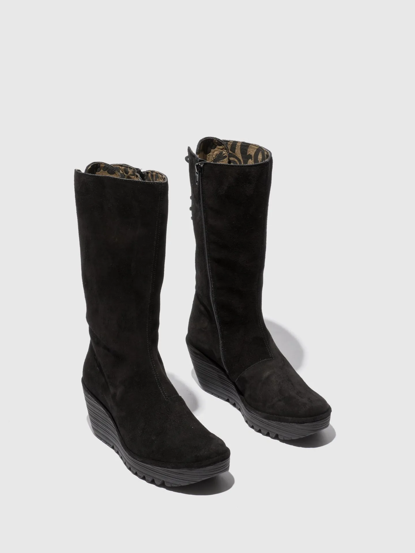 Zip Up Boots YUMU321FLY OILSUEDE BLACK